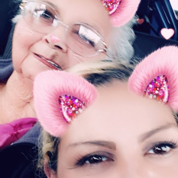 My grandma and I having fun 